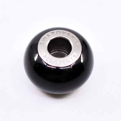 Berloque Swarovski Charm Becharmed Perola Preto 14mm