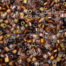Mix de Vidrilhos Preciosa® Ornela Tons Dourado e Marrom 2x9/0=2,6mm