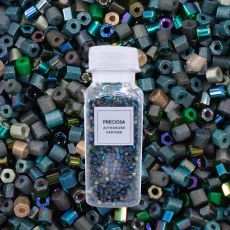 Mix de Vidrilhos Preciosa® Ornela Tons Verde Esmeralda Metalico 2x9/0=2,6mm