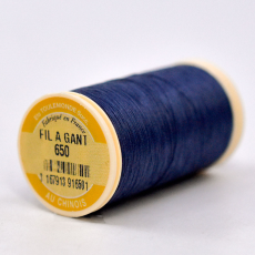 Linha Au Chinois de Algodão Coton Glace Fil A Grant Azul (650) 120 Denner= 0,20mm