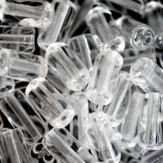 Conta de Vidro Artesanal Preciosa® Ornela Firma Cristal Transparente (00030) 24X13mm