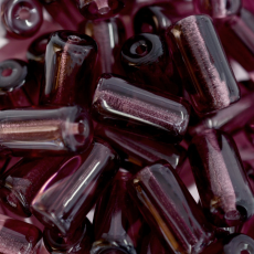 Conta de Vidro Artesanal Preciosa® Ornela Firma Ametista Transparente (20040) 24X13mm