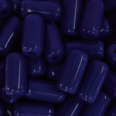 Conta de Vidro Artesanal Preciosa® Ornela Firma Azul Fosco (33070) 24x13mm