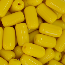 Conta de Vidro Artesanal Preciosa® Ornela Firma Amarelo Fosco (83130) 24x13mm