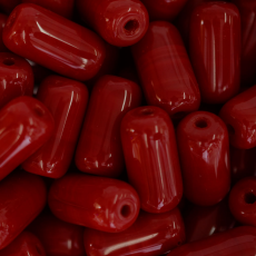 Conta de Vidro Artesanal Preciosa® Ornela Firma Vermelho Fosco (93170) 20x11mm