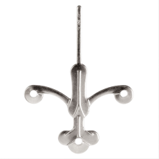 Clips Flor de Liz para Lustre LDI Cristais® (4 saída) Níquel 34x21x25mm