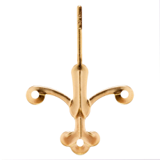 Clips Flor de Liz para Lustre LDI Cristais® (4 saída) Dourado 34x21x25mm