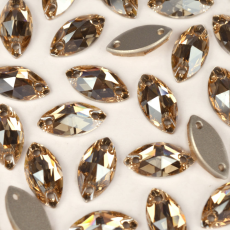 Navete para costura Preciosa® art. 438 64 301 Cristal Honey 12x6mm