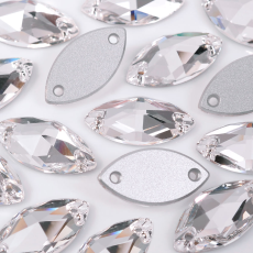Navete para costura Preciosa® art. 438 64 301 Cristal (00030) 12x6mm
