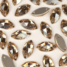 Navete para costura Preciosa® art. 438 64 301 Cristal Honey 18x9mm