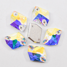 Strass Cosmic para costura Supreme Cristal Aurora Boreal 12x9mm