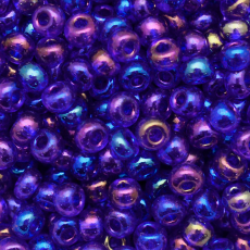 Miçanga Preciosa® Ornela Safira Transparente T Aurora Boreal (31100) 6/0 aprox. 4,1mm