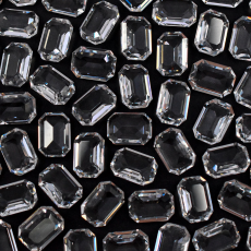 Strass Octagonal Supreme base cônica Unfoiled Cristal 14x10mm