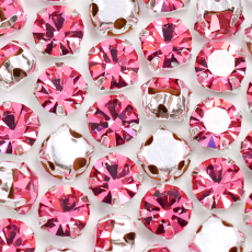 Strass Engrampado Prateado para costura Cristais Preciosa® Rose SS29 = 6,2mm