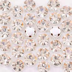 Strass Engrampado Prateado para costura Cristais Preciosa® Cristal Honey SS29 = 6,2mm