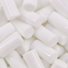 Conta de Vidro Supreme Firma Branco (03000) Fosca 24x13mm