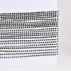 Corrente de Strass Niquel Supreme Emerald SS12 = PP24 = 3mm
