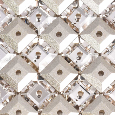 Lantejoula Quadrada para costura Supreme Cristal 6mm