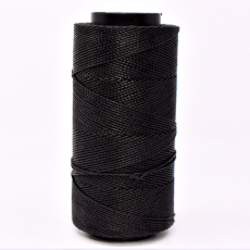 Cordão Encerado 100% Poliester 0011 Preto 04 aprox. 1mm