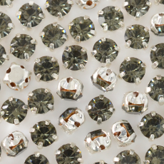 Strass Engrampado Prateado para costura Supreme Black Diamond SS16 = 3,8mm