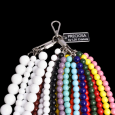 Chaveiro de Porcelana Fosca 8mm + Régua Tamanhos Preciosa® Ornela