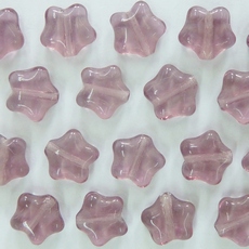 Conta de Vidro Preciosa® Ornela Estrela Ametista Transparente (20060) 8mm