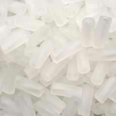 Canutilho Chiclete Preciosa® Ornela Torcido Cristal Torcido Transparente T Mate (00050) 10x3,5mm