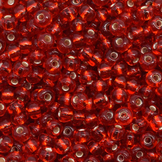Miçanga Preciosa® Ornela Vermelho Transparente (97070) 5/0 aprox. 4,6mm