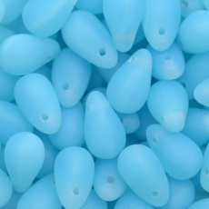 Conta de Vidro Preciosa® Ornela Gota Água Leitoso Mate (61000) 6x10mm