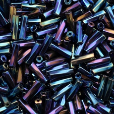 Canutilho Preciosa® Ornela Azul Torcido Fosco Metálico (59135) 3 polegada=7mm