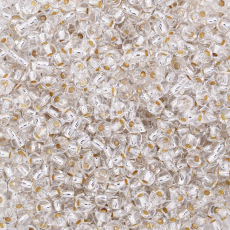 Miçanga Preciosa® Ornela Prata Transparente (78102) 6/0 aprox. 4,1mm