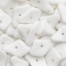 Conta de Vidro Preciosa® Ornela Cascalho Branco Fosco (03000) 15x10mm