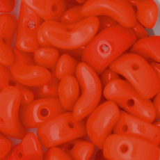 Conta de Vidro Preciosa® Ornela Meia Lua Laranja Fosco (93140) 8mm