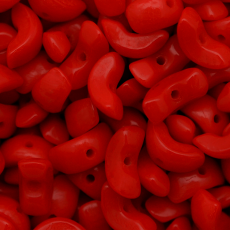 Conta de Vidro Preciosa® Ornela Meia Lua Vermelho Fosco (93190) 8mm