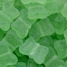 Conta de Vidro Preciosa® Ornela Borboleta Verde Transparente T Mate (50520) 8mm