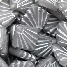 Conta de Vidro Preciosa® Ornela Leque Cinza Aurora Boreal (41010) 16x17mm