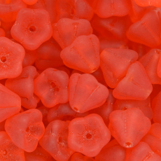 Conta de Vidro Preciosa® Ornela Flor Laranja Matte (90030) 6x8mm