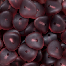 Conta de Vidro Preciosa® Ornela Disco Torcido Ametista Transparente Mate (20060) 4x9mm