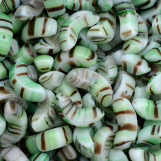 Conta de Vidro Preciosa® Ornela Meia Lua Verde Mesclado (5515) 15mm