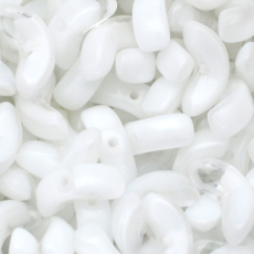 Conta de Vidro Preciosa® Ornela Meia Lua Branco Cristal Lined (06000) 15mm