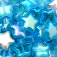 Conta de Vidro Preciosa® Ornela Estrela Água Transparente Aurora Boreal (60010) 12mm