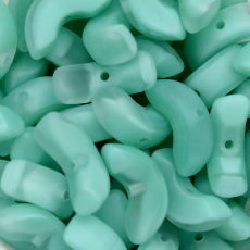 Conta de Vidro Preciosa® Ornela Meia Lua Verde Mate (56210) 15mm