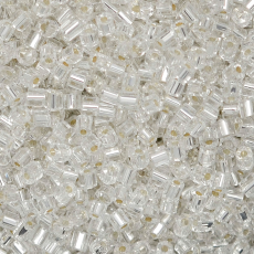 Vidrilho Preciosa® Ornela Prata Transparente (78102) 2x9/0=2,6mm