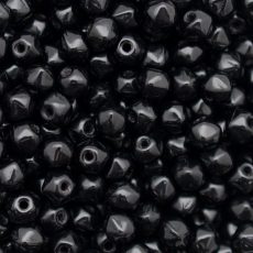 Conta de Vidro Preciosa® Ornela Pentágono Preto (23980) 4mm