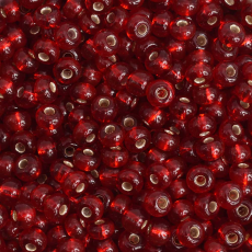 Miçanga Preciosa® Ornela Vermelho Transparente (97090) 5/0 aprox. 4,6mm
