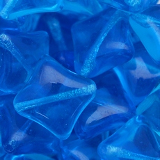 Conta de Vidro Preciosa® Ornela Losango Azul (60030) 18x18mm