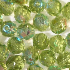 Cristal Preciosa® Ornela Verde Transparente Aurora Boreal (50400) 8mm