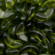 Conta de Vidro Preciosa® Ornela Meia Lua Olivine Transparente (50240) 8mm