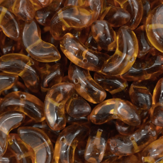 Conta de Vidro Preciosa® Ornela Meia Lua Topaz Transparente (10090) 15mm