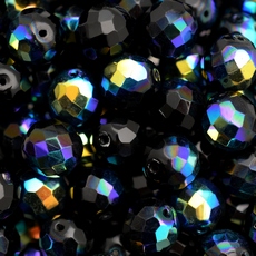 Cristal Preciosa® Ornela Preto Fosco Aurora Boreal (23980) 4mm